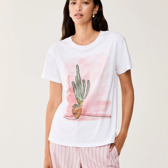 Young Ideas & Henmores - Sole Cactus T-Shirt - 013 White - XS