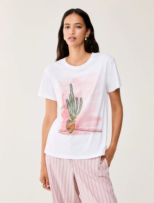 Young Ideas & Henmores - Sole Cactus T-Shirt - 013 White - XS