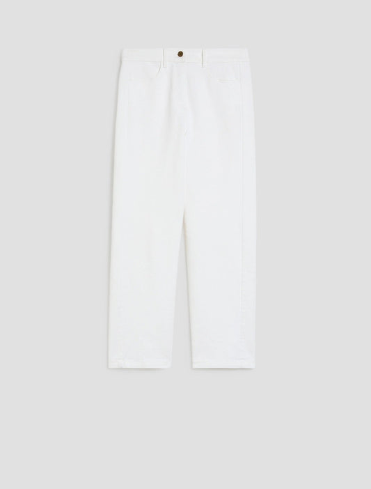 Young Ideas & Henmores - Stilla Wide Crop Jeans - 001 Ivory - 8