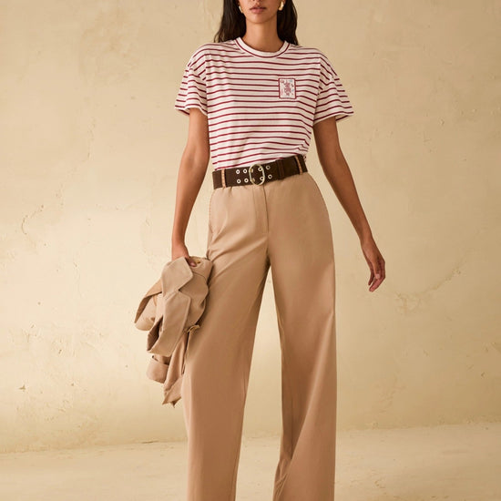 Young Ideas & Henmores - Tabarin Striped T-Shirt - 003 White - XS