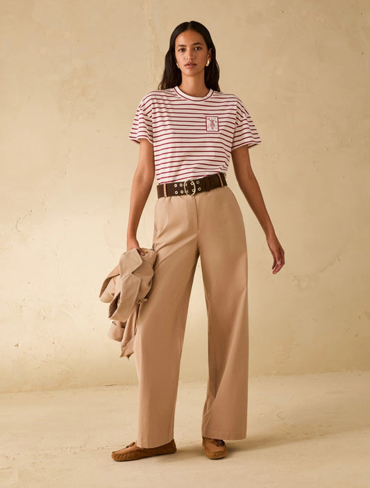 Young Ideas & Henmores - Tabarin Striped T-Shirt - 003 White - XS