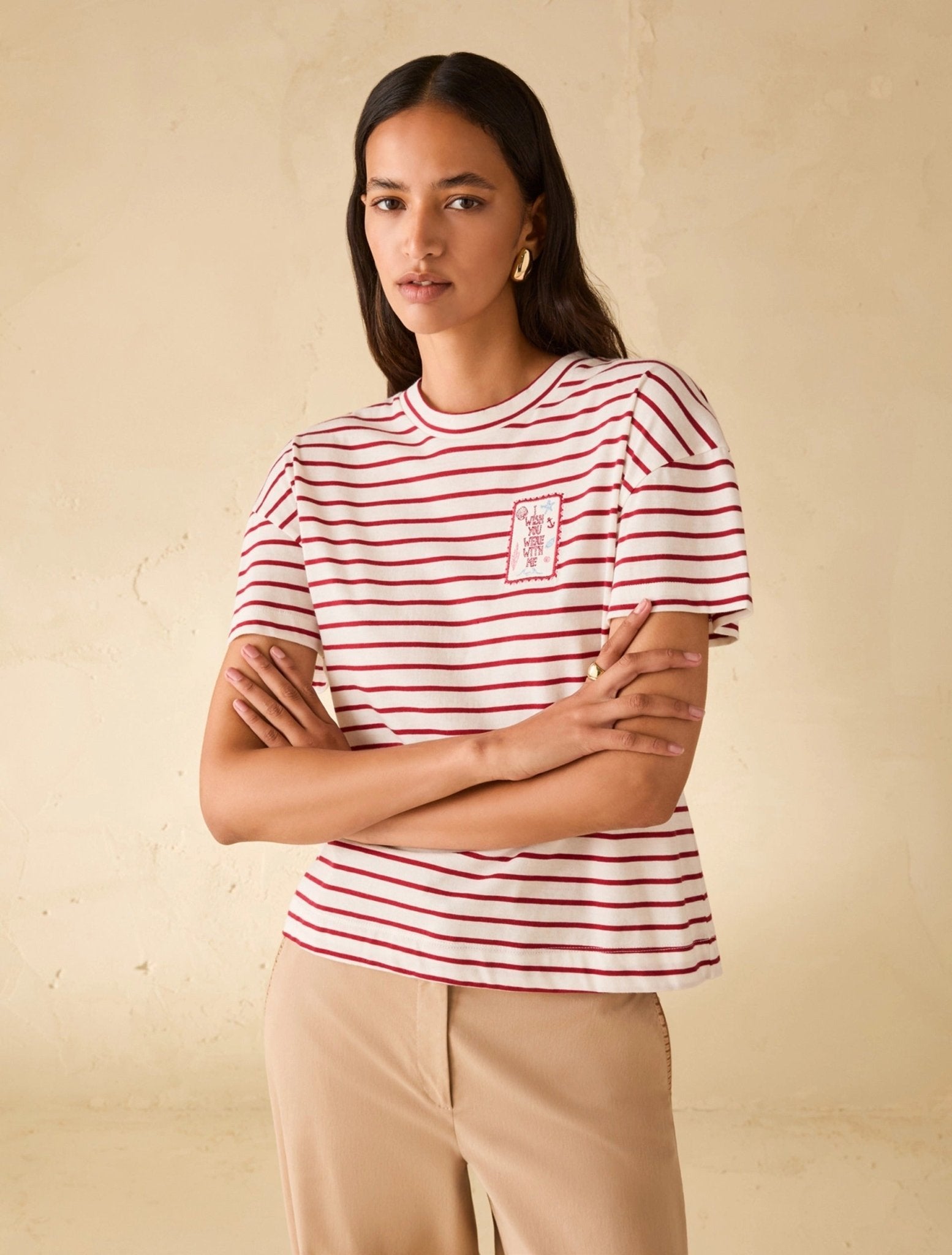 Young Ideas & Henmores - Tabarin Striped T-Shirt - 003 White - XS