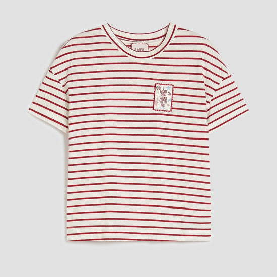 Young Ideas & Henmores - Tabarin Striped T-Shirt - 003 White - XS