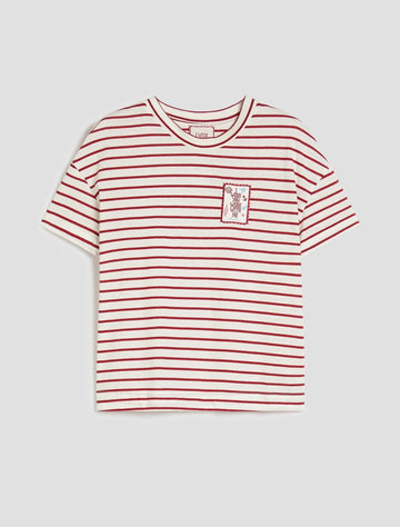 Young Ideas & Henmores - Tabarin Striped T-Shirt - 003 White - XS