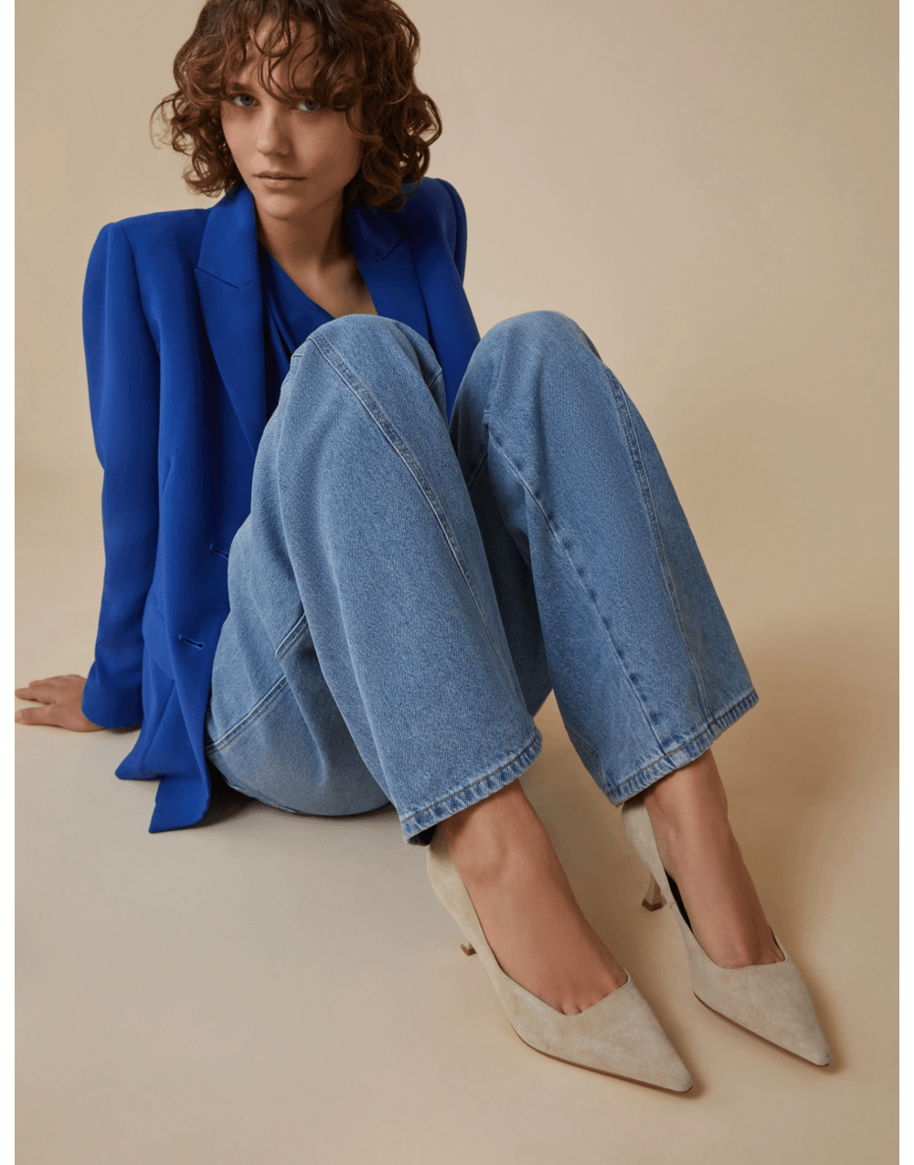 Young Ideas/Henmores - Tirreno Pointed Court Shoe - 001 Sand - 4