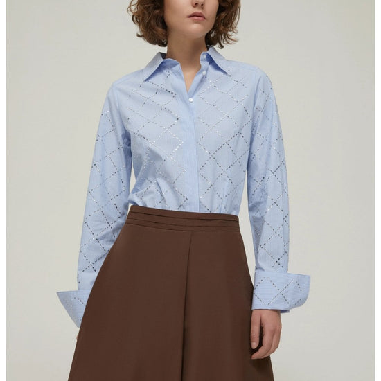 Young Ideas/Henmores - Toast Diamond Sparkle Shirt - 002 Light Blue - 8