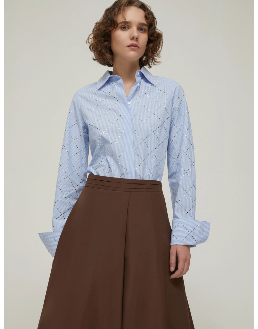 Young Ideas/Henmores - Toast Diamond Sparkle Shirt - 002 Light Blue - 8