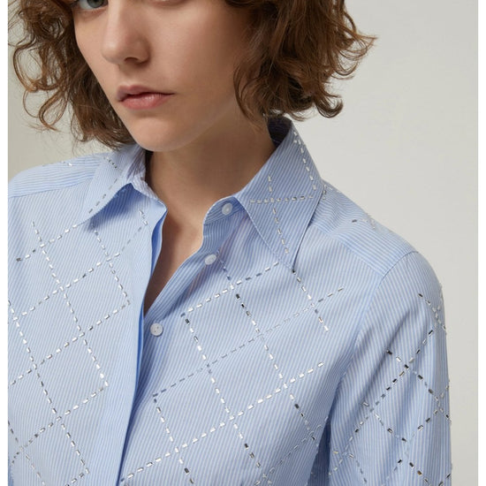 Young Ideas/Henmores - Toast Diamond Sparkle Shirt - 002 Light Blue - 8