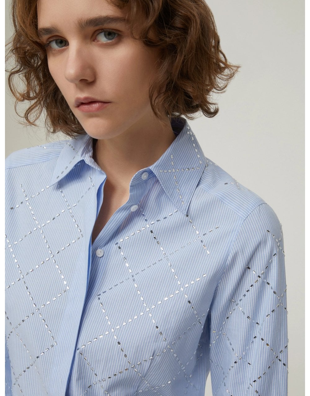 Young Ideas/Henmores - Toast Diamond Sparkle Shirt - 002 Light Blue - 8