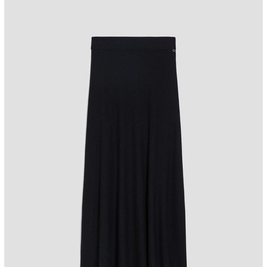 Young Ideas/Henmores - Veto Knitted Midi Skirt - 006 Navy - XS