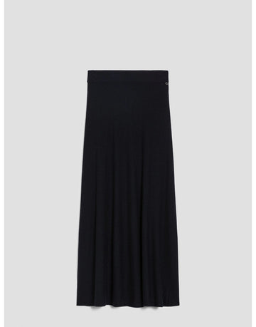 Young Ideas/Henmores - Veto Knitted Midi Skirt - 006 Navy - XS