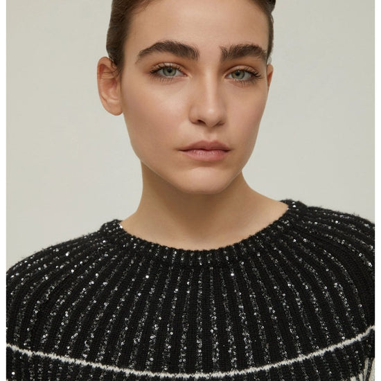 Young Ideas/Henmores - Xanadu Sparkle Fairisle Jumper - 001 Ivory Jacquard - S