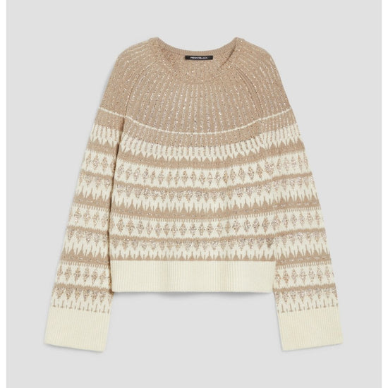 Young Ideas/Henmores - Xanadu Sparkle Fairisle Jumper - 001 Ivory Jacquard - S