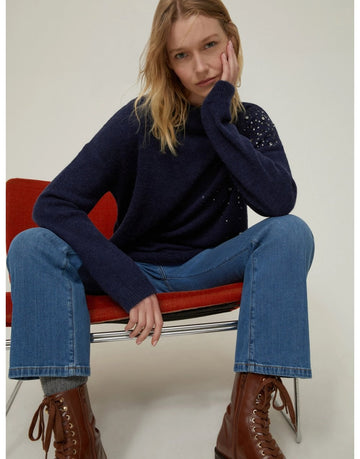 Young Ideas/Henmores - Zaino Side Sparkle Jumper - 001 Ivory - XS