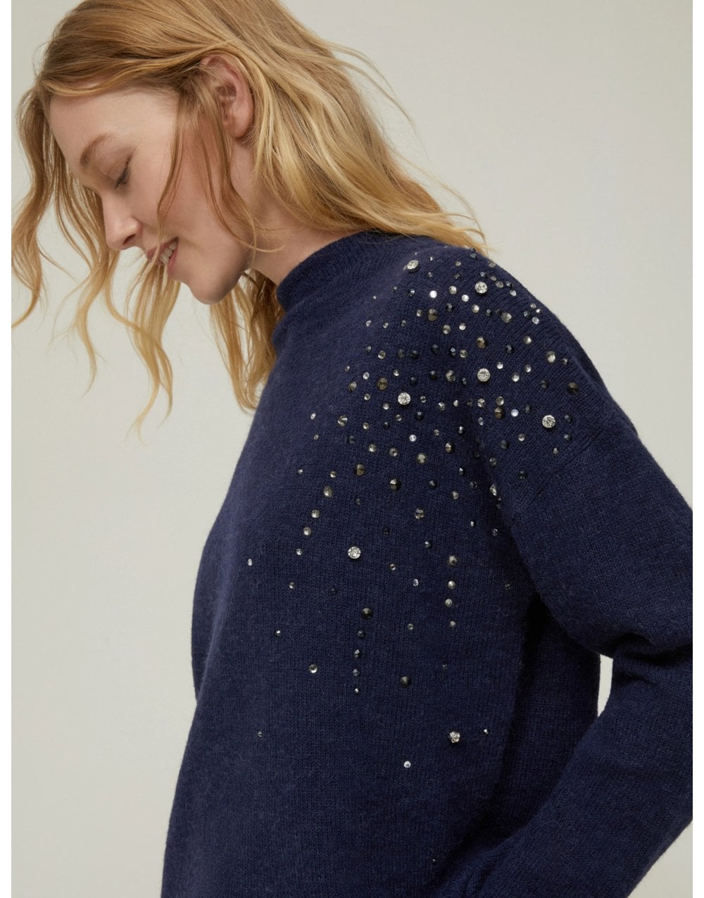 Young Ideas/Henmores - Zaino Side Sparkle Jumper - 001 Ivory - XS