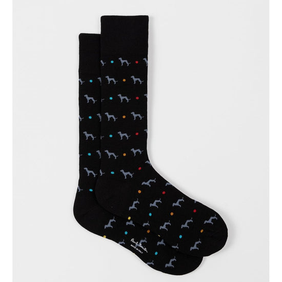 Young Ideas/Henmores - 2 Pack Whippet Spot Socks - 1A Blue/Black - OS