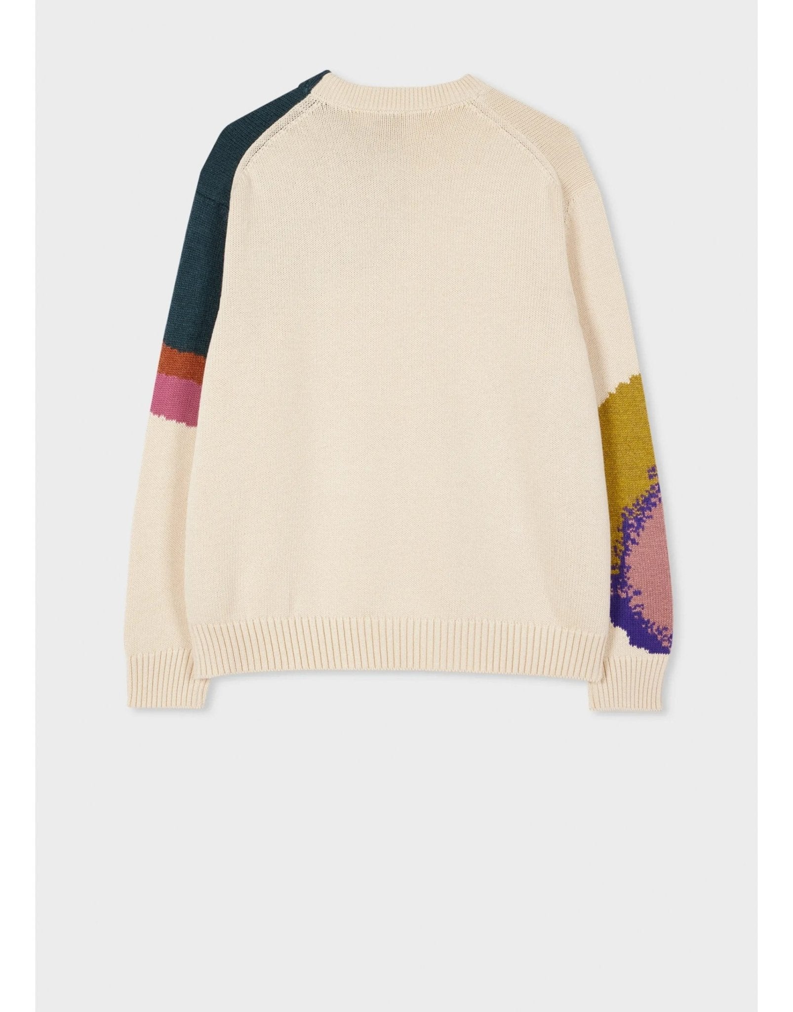 Young Ideas/Henmores - Abstract Flower Crew Neck Jumper - 04 Ivory - XS