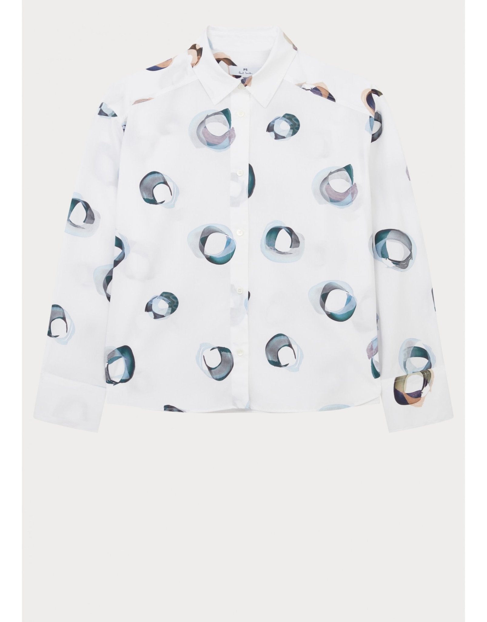 Young Ideas/Henmores - Abstract Painted Circles Shirt - 01 White - 6