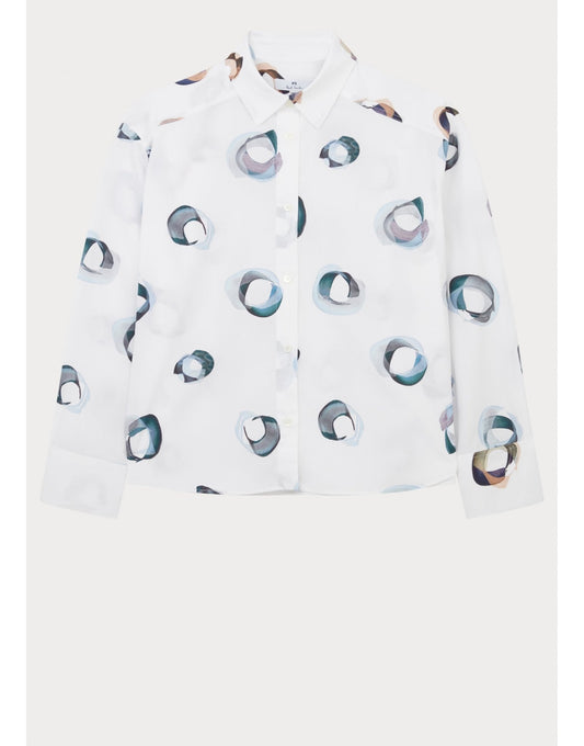 Young Ideas/Henmores - Abstract Painted Circles Shirt - 01 White - 6