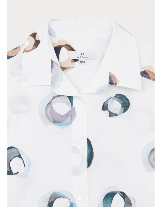 Young Ideas/Henmores - Abstract Painted Circles Shirt - 01 White - 6