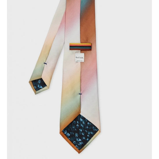 Young Ideas/Henmores - Abstract Stripe Silk Tie - 92 Multi - 9.5CM
