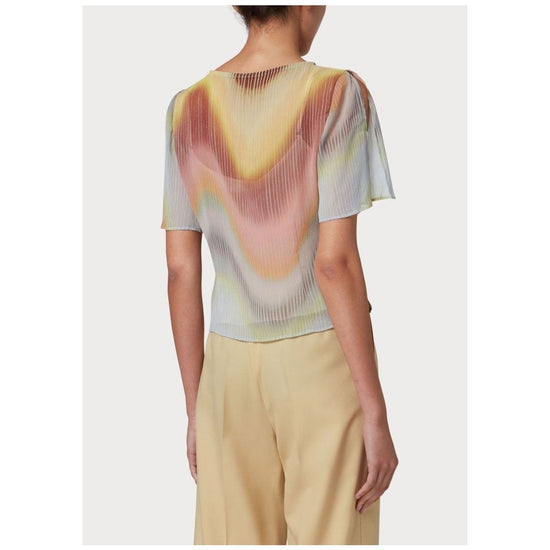 Young Ideas/Henmores - Abstract Wave Short Sleeve Top - 92 Multi - 8