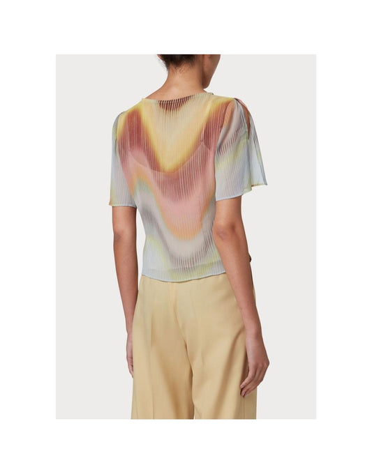 Young Ideas/Henmores - Abstract Wave Short Sleeve Top - 92 Multi - 8