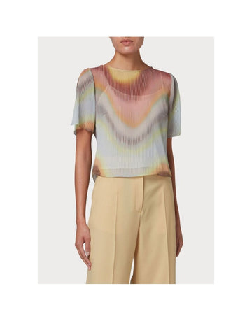 Young Ideas/Henmores - Abstract Wave Short Sleeve Top - 92 Multi - 8