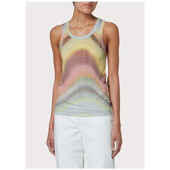 Young Ideas/Henmores - Abstract Wave Sleeveless Top - 92 Multi - S