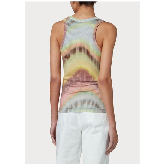 Young Ideas/Henmores - Abstract Wave Sleeveless Top - 92 Multi - S