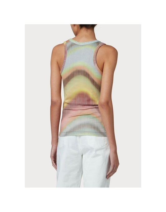 Young Ideas/Henmores - Abstract Wave Sleeveless Top - 92 Multi - S
