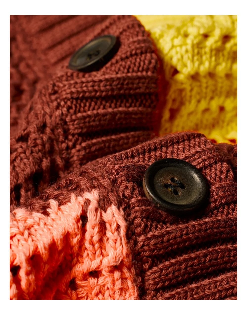 Young Ideas/Henmores - Block Colour Knitted Oversized Cardigan - 54 Aubergine - XS