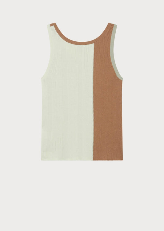 Young Ideas/Henmores - Block Colour Knitted Vest - 32 Green Multi - XS