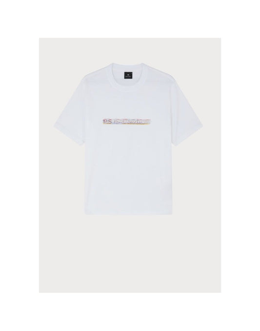 Young Ideas/Henmores - Brush Stroke Logo Short Sleeve T-Shirt - 01 White - M