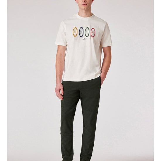 Young Ideas/Henmores - Buke Tyres Regular Fit T-Shirt - 02 Off White - M