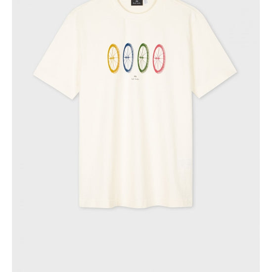 Young Ideas/Henmores - Buke Tyres Regular Fit T-Shirt - 02 Off White - M