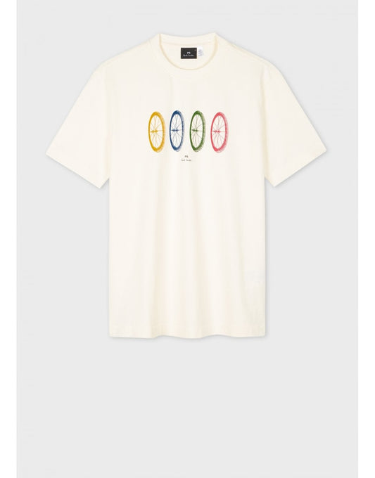 Young Ideas/Henmores - Buke Tyres Regular Fit T-Shirt - 02 Off White - M