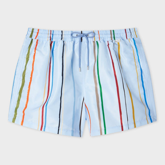 Young Ideas/Henmores - Cairo Stripe Swim Shorts - 40 Sky Blue - M