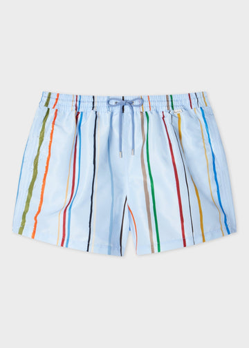 Young Ideas/Henmores - Cairo Stripe Swim Shorts - 40 Sky Blue - M