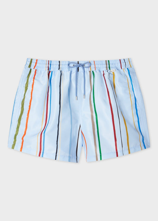 Young Ideas/Henmores - Cairo Stripe Swim Shorts - 40 Sky Blue - M