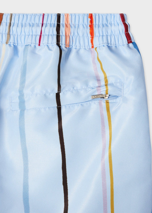 Young Ideas/Henmores - Cairo Stripe Swim Shorts - 40 Sky Blue - M