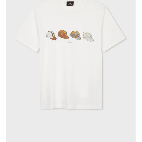 Young Ideas/Henmores - Cap Strip Graphic T-Shirt - 02 White - M