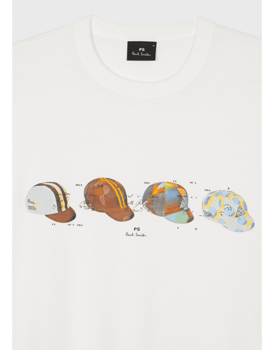 Young Ideas/Henmores - Cap Strip Graphic T-Shirt - 02 White - M
