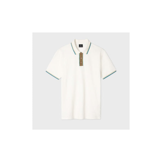 Young Ideas/Henmores - Classic Fit Short Sleeve Polo Shirt - 02A Off White - M