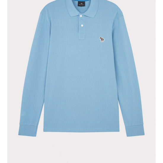 Young Ideas/Henmores - Classic Zebra Long Sleeve Polo Shirt - 34C Moss Green - M