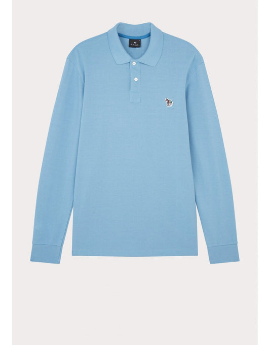 Young Ideas/Henmores - Classic Zebra Long Sleeve Polo Shirt - 34C Moss Green - M