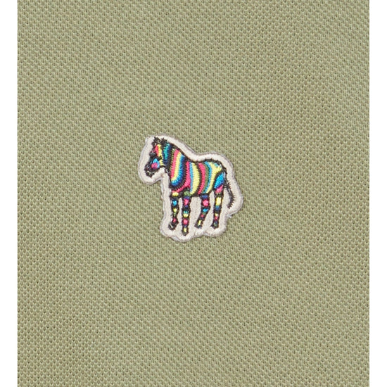 Young Ideas/Henmores - Classic Zebra Long Sleeve Polo Shirt - 34C Moss Green - M