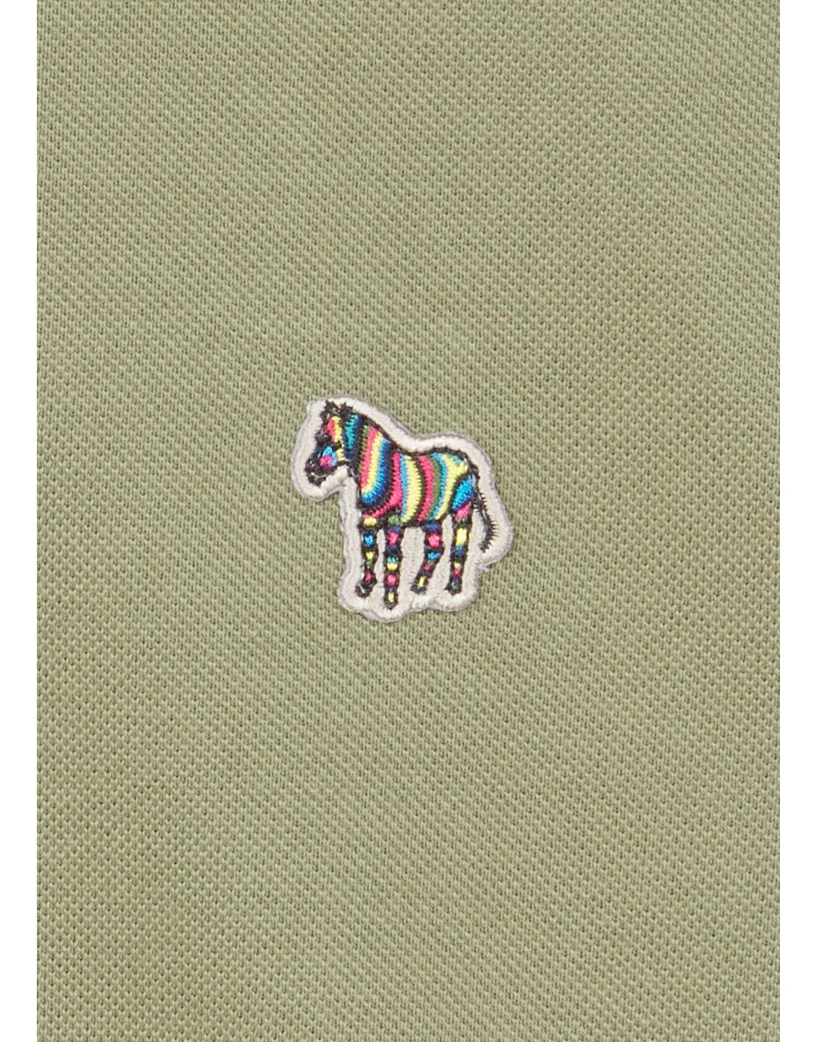 Young Ideas/Henmores - Classic Zebra Long Sleeve Polo Shirt - 34C Moss Green - M
