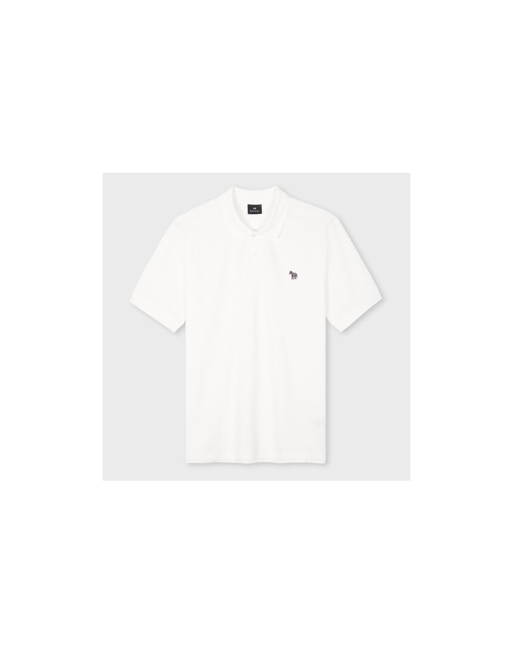 Young Ideas/Henmores - Classic Zebra Short Sleeve Polo Shirt - 02 Off White - M