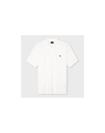 Young Ideas/Henmores - Classic Zebra Short Sleeve Polo Shirt - 02 Off White - M